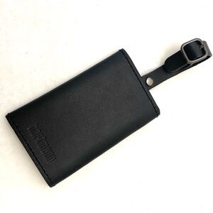 Hartmann Black Leather Travel ID Luggage Tag